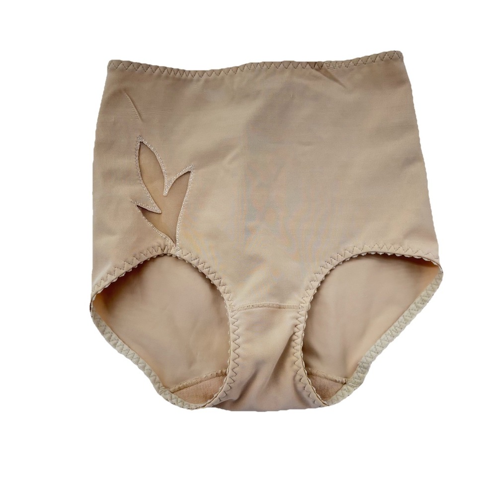 Vintage St Michael High Waist Control Briefs Shapewear Nude Nylon Lycra UK Made